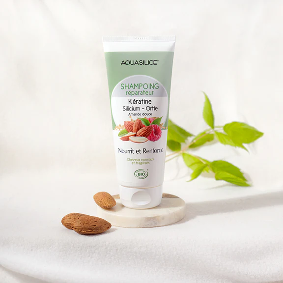 Shampoing réparateur Kératine Silicium Ortie - Aquasilice - 200ml 1 Shampoing réparateur